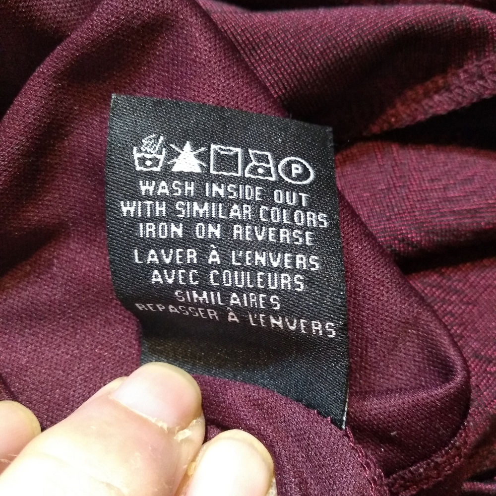NWOT Le Chateau Size Large Purple Cold Shoulder Bodycon Dress or Tunic S… - Picture 5 of 10